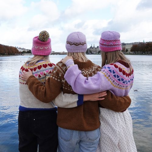 Sweater til voksne med hjerter - strikkeopskrift - Image 3
