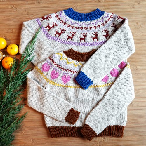 Sweater til børn med rensdyr - strikkeopskrift - Image 3