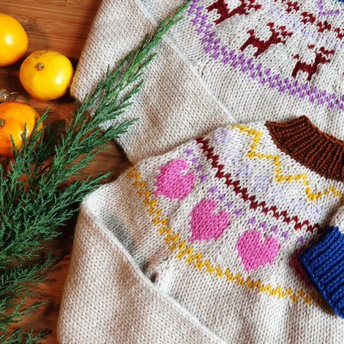 Sweater til børn med hjerter - strikkeopskrift - Image 4