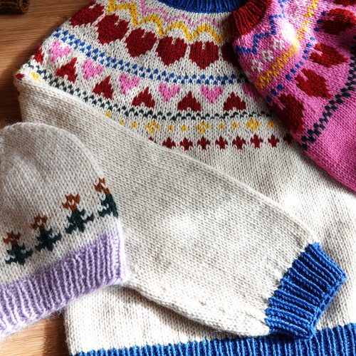 Sweater til børn med hjerter - strikkeopskrift - Image 2